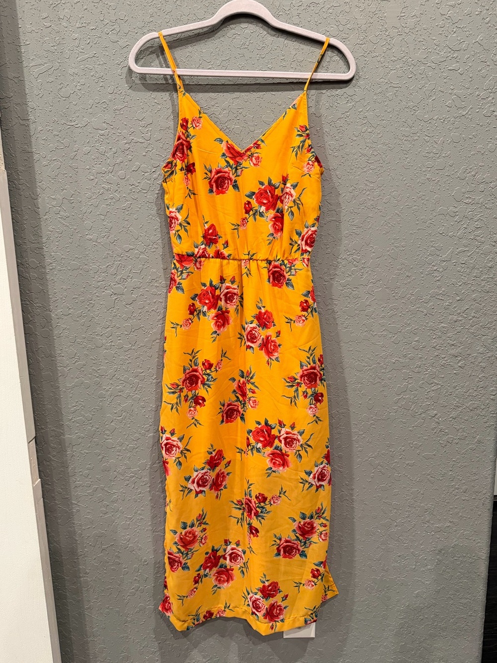 H&M Divided Yellow Floral Maxi Dress